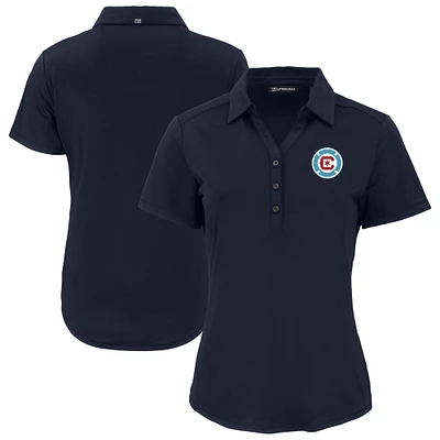 Women's Cutter & Buck  Navy Chicago Fire Forge Eco Stretch Recycled Polo