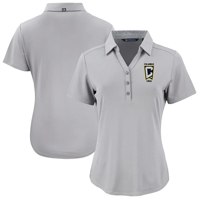 Women's Cutter & Buck  Gray Columbus Crew Forge Eco Stretch Recycled Polo