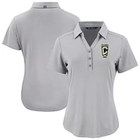 Women's Cutter & Buck  Gray Columbus Crew Forge Eco Stretch Recycled Polo