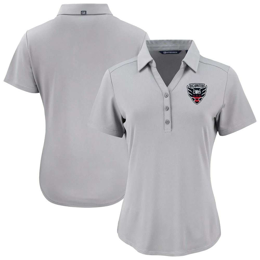 Women's Cutter & Buck Gray D.C. United Forge Eco Stretch Recycled Polo