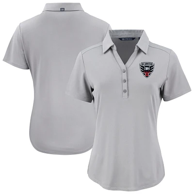 Women's Cutter & Buck  Gray D.C. United Forge Eco Stretch Recycled Polo
