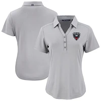 Women's Cutter & Buck  Gray D.C. United Forge Eco Stretch Recycled Polo