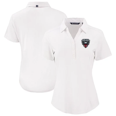 Women's Cutter & Buck  White D.C. United Forge Eco Stretch Recycled Polo