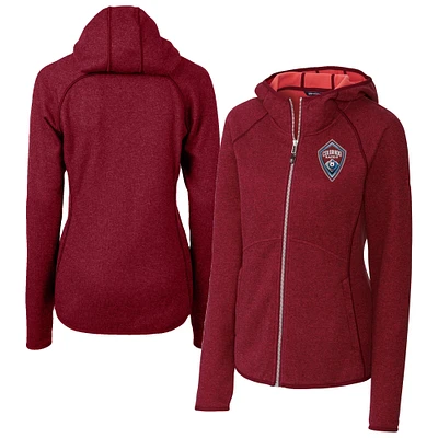 Women's Cutter & Buck Heather Colorado Rapids Mainsail Sweater-Knit Full-Zip Jacket