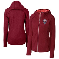 Women's Cutter & Buck Heather Colorado Rapids Mainsail Sweater-Knit Full-Zip Jacket