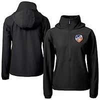 Women's Cutter & Buck  Black FC Cincinnati Charter Eco Recycled Full-Zip Anorak Jacket