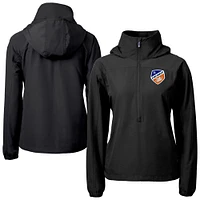 Women's Cutter & Buck  Black FC Cincinnati Charter Eco Recycled Full-Zip Anorak Jacket