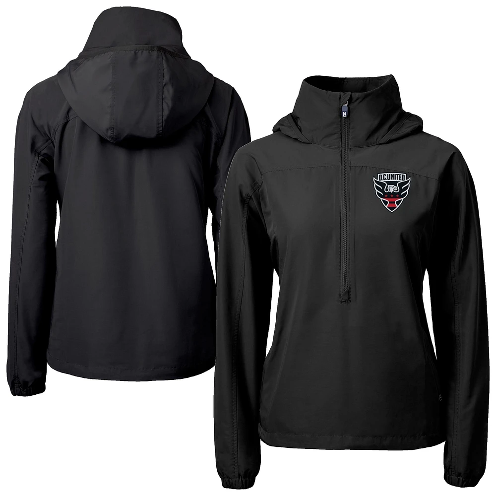 Women's Cutter & Buck Black D.C. United Charter Eco Recycled Full-Zip Anorak Jacket