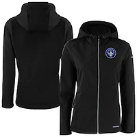 Women's Cutter & Buck  Black CF Montreal Evoke Eco Softshell Recycled Full-Zip Jacket