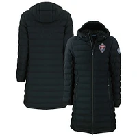 Women's Cutter & Buck  Black Colorado Rapids Mission Ridge Repreve Eco Insulated Long Full-Zip Puffer Jacket