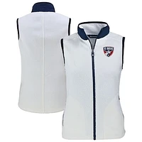 Women's Cutter & Buck  White FC Dallas Cascade Eco Fleece Vest