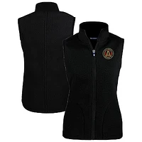Women's Cutter & Buck  Black Atlanta United FC Cascade Eco Fleece Vest