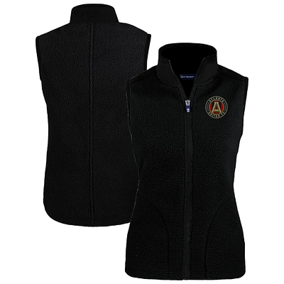 Women's Cutter & Buck  Black Atlanta United FC Cascade Eco Fleece Vest