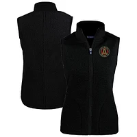 Women's Cutter & Buck  Black Atlanta United FC Cascade Eco Fleece Vest