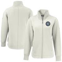 Women's Cutter & Buck  Tan New York City FC Roam Eco Full-Zip Recycled Jacket