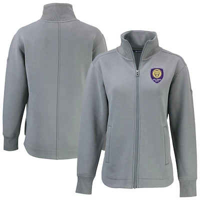 Women's Cutter & Buck  Gray Orlando City SC Roam Eco Full-Zip Recycled Jacket