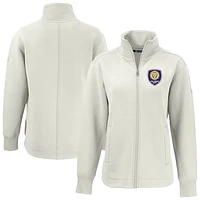 Women's Cutter & Buck  Tan Orlando City SC Roam Eco Full-Zip Recycled Jacket