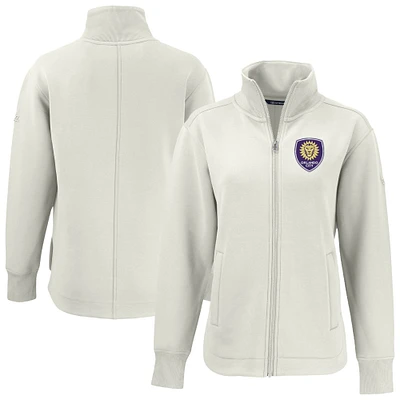 Women's Cutter & Buck  Tan Orlando City SC Roam Eco Full-Zip Recycled Jacket