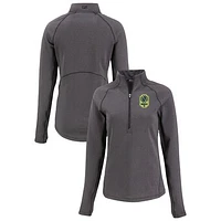Women's Cutter & Buck Heather Nashville SC Peshastin Eco Fleece Recycled Half-Zip Pullover Top