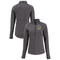 Women's Cutter & Buck Heather Nashville SC Peshastin Eco Fleece Recycled Half-Zip Pullover Top