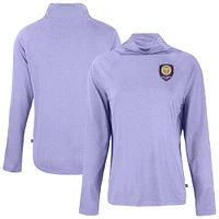 Women's Cutter & Buck  Purple Orlando City SC Coastline Epic Comfort Eco Recycled Funnel-Neck Top
