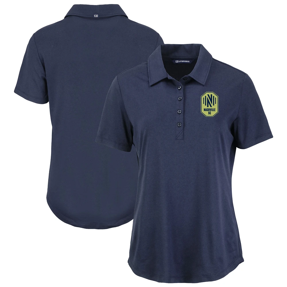 Women's Cutter & Buck Navy Nashville SC Coastline Epic Comfort Eco Recycled Polo