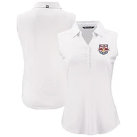 Women's Cutter & Buck  White New York Red Bulls Forge Eco Stretch Recycled Sleeveless Polo