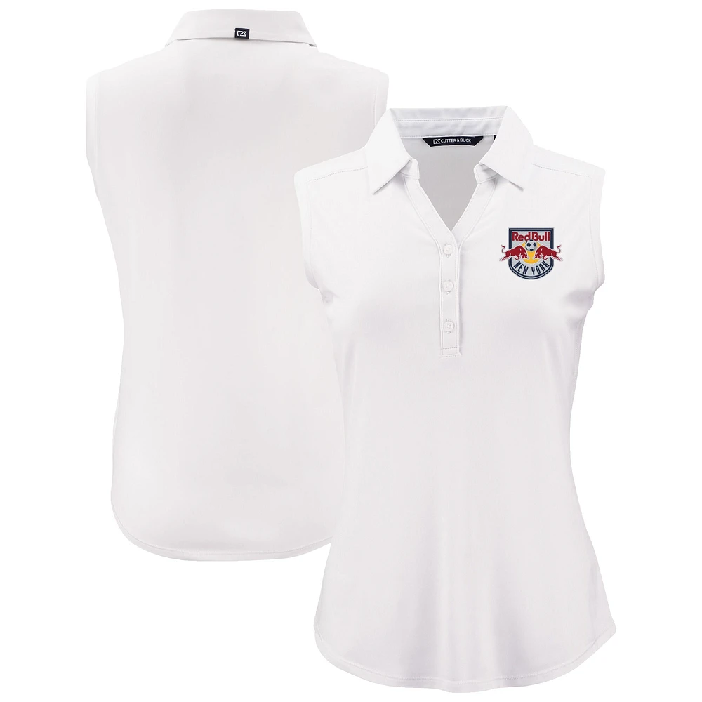 Women's Cutter & Buck White New York Red Bulls Forge Eco Stretch Recycled Sleeveless Polo