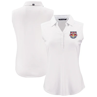 Women's Cutter & Buck  White New York Red Bulls Forge Eco Stretch Recycled Sleeveless Polo