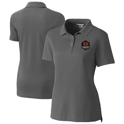 Women's Cutter & Buck  Gray Houston Dynamo FC Advantage Eco Tri-Blend Pique Polo