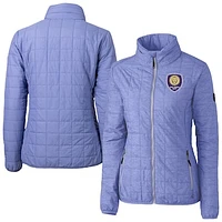 Women's Cutter & Buck Orlando City SC Rainier PrimaLoft Eco Insulated Full-Zip Printed Puffer Jacket
