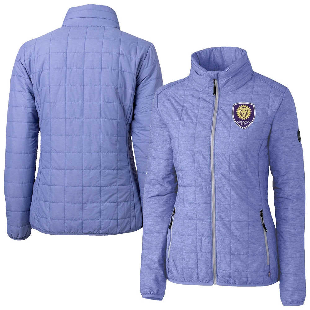 Women's Cutter & Buck Orlando City SC Rainier PrimaLoft Eco Insulated Full-Zip Printed Puffer Jacket