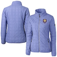Women's Cutter & Buck Orlando City SC Rainier PrimaLoft Eco Insulated Full-Zip Printed Puffer Jacket