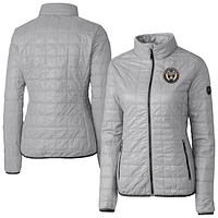 Women's Cutter & Buck  Gray Philadelphia Union Rainier PrimaLoft Eco Insulated Full-Zip Printed Puffer Jacket