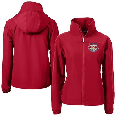 Women's Cutter & Buck  Red New York Bulls Charter Eco Recycled Full-Zip Jacket