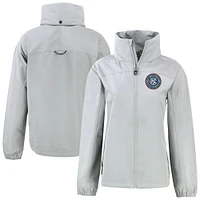 Women's Cutter & Buck  Gray New York City FC Charter Eco Recycled Full-Zip Jacket