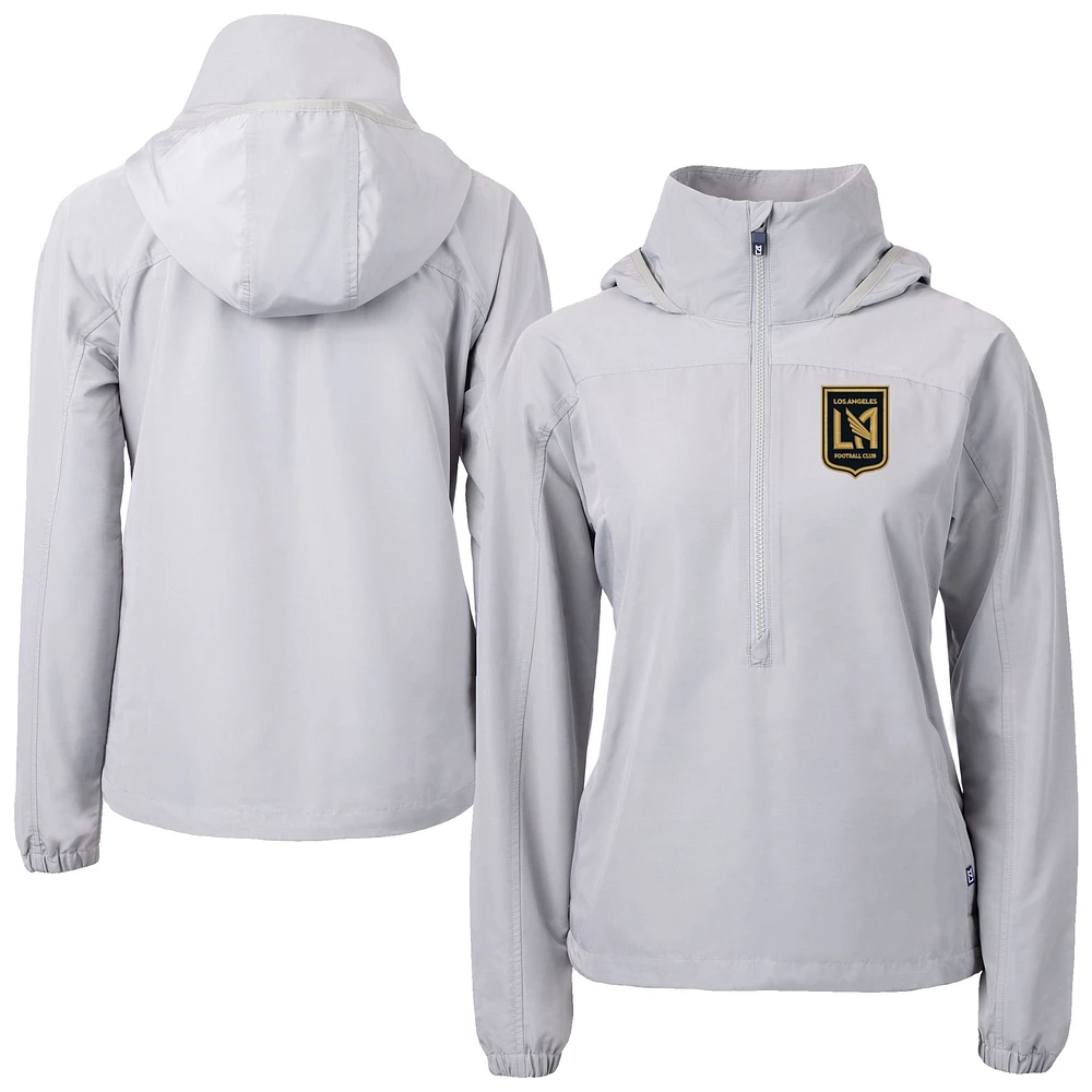 Women's Cutter & Buck Gray LAFC Charter Eco Recycled Full-Zip Anorak Jacket