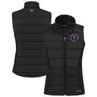 Women's Cutter & Buck Inter Miami CF Evoke Hybrid Eco Softshell Recycled Full-Zip Vest