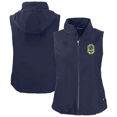 Women's Cutter & Buck  Navy Nashville SC Charter Eco Recycled Full-Zip Vest