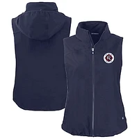 Women's Cutter & Buck  Navy New England Revolution Charter Eco Recycled Full-Zip Vest