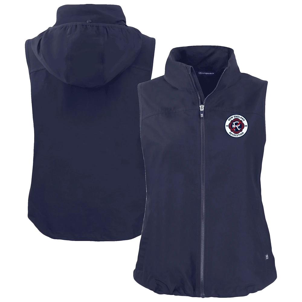 Women's Cutter & Buck Navy New England Revolution Charter Eco Recycled Full-Zip Vest