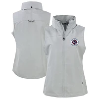 Women's Cutter & Buck  Gray New England Revolution Charter Eco Recycled Full-Zip Vest