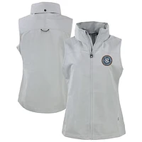 Women's Cutter & Buck  Gray New York City FC Charter Eco Recycled Full-Zip Vest
