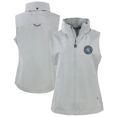 Women's Cutter & Buck  Gray New York City FC Charter Eco Recycled Full-Zip Vest