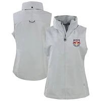 Women's Cutter & Buck  Gray New York Red Bulls Charter Eco Recycled Full-Zip Vest