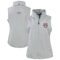 Women's Cutter & Buck  Gray New York Red Bulls Charter Eco Recycled Full-Zip Vest