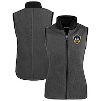 Women's Cutter & Buck  Gray LA Galaxy Cascade Eco Fleece Vest