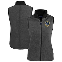 Women's Cutter & Buck  Gray LA Galaxy Cascade Eco Fleece Vest