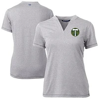 Women's Cutter & Buck  Heather Gray Portland Timbers Forge Stretch Blade Top