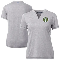 Women's Cutter & Buck  Heather Gray Portland Timbers Forge Stretch Blade Top